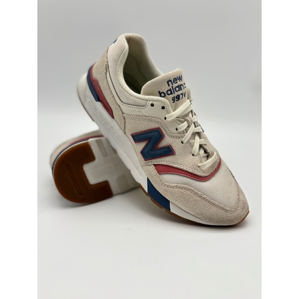 New Balance 997H Cream Navy Red Suede‎ Mesh Sneakers CW997HHR Womens 8.5 Mens 7